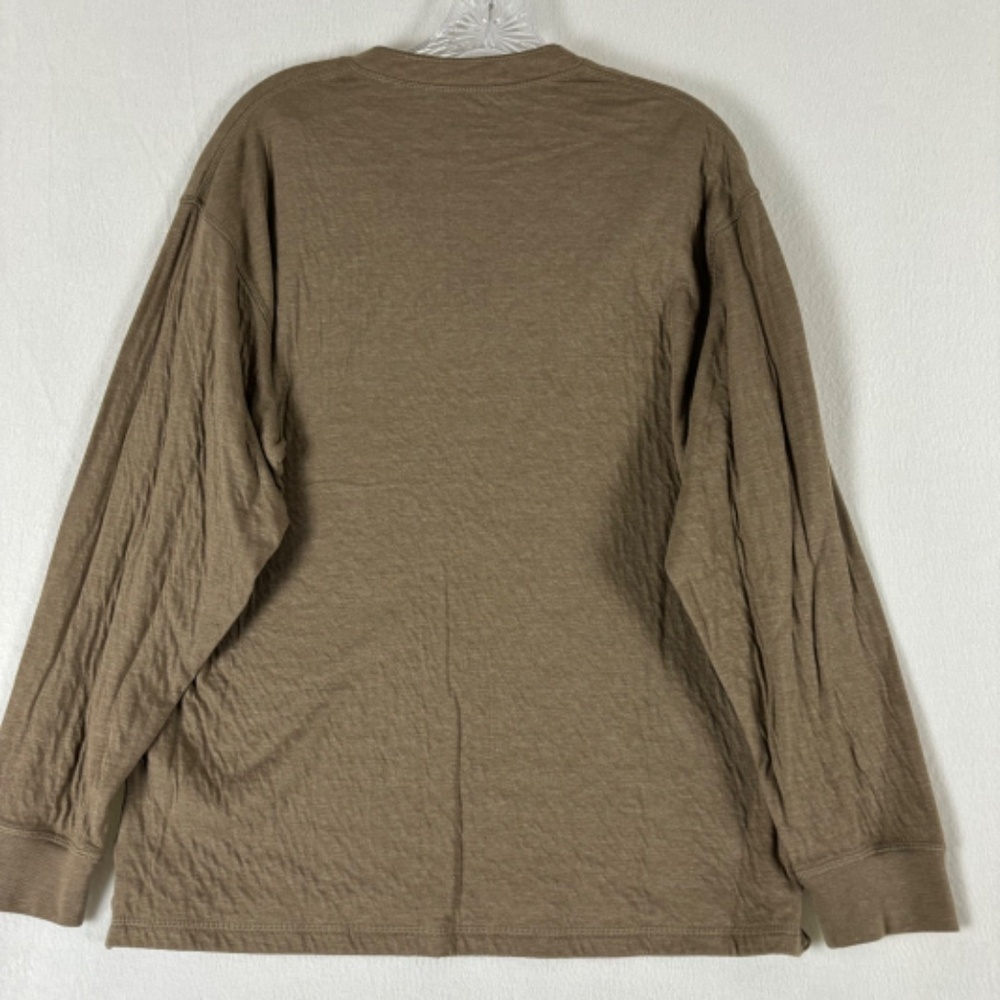 North Hudson Outfitters Men’s Brown Long Sleeve Shirt/Sweater Soft/Ruffled - Picture 5 of 10